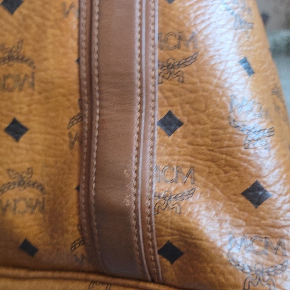 MCM Cognac Visetos Tote Bag - Picture 12 of 14